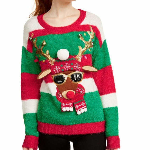 "SALE"Hookedup by IOT Juniors Reindeer Christmas - Picture 2 of 6